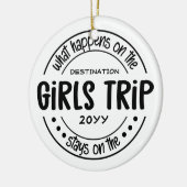 Wat gebeurt er met het Meisjesreisje Aangepaste Me Keramisch Ornament (Links)