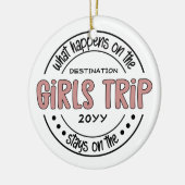 Wat gebeurt er met het Meisjesreisje Aangepaste Me Keramisch Ornament (Links)