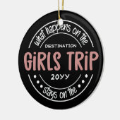 Wat gebeurt er met het Meisjesreisje Aangepaste Me Keramisch Ornament (Links)