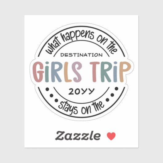 Wat gebeurt er met het Meisjesreisje Aangepaste Me Sticker (Vel)