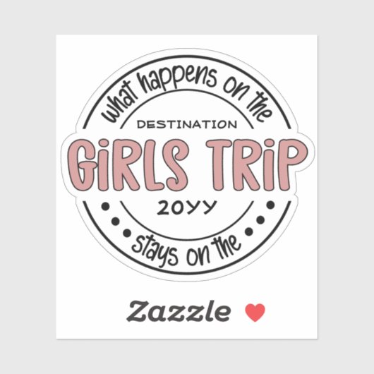 Wat gebeurt er met het Meisjesreisje Aangepaste Me Sticker (Vel)