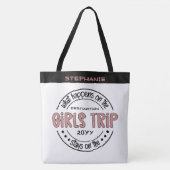 Wat gebeurt er met het Meisjesreisje Aangepaste Me Tote Bag (Voorkant)
