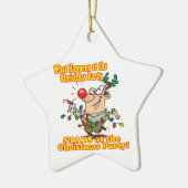 wat gebeurt er met kerstfeest ? keramisch ornament (Links)