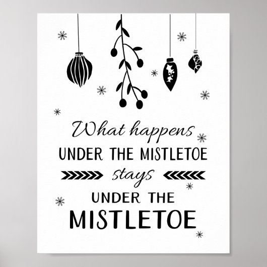 Wat gebeurt er onder de Mistletoe-feestdagen? Poster (Voorkant)