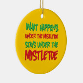 Wat gebeurt er onder de Mistletoe Holiday Ornament (Rechts)