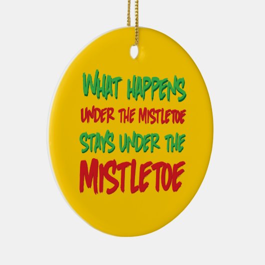 Wat gebeurt er onder de Mistletoe Holiday Ornament (Rechts)