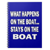 Wat gebeurt er op de boot blijft op de boot - grap notitieboek (Voorkant)