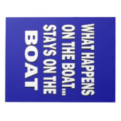 Wat gebeurt er op de boot blijft op de boot? notitieblok (Voorkant)
