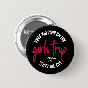 Wat gebeurt er op de GEFACHTE 'Girls Trip'? Ronde Button 5,7 Cm