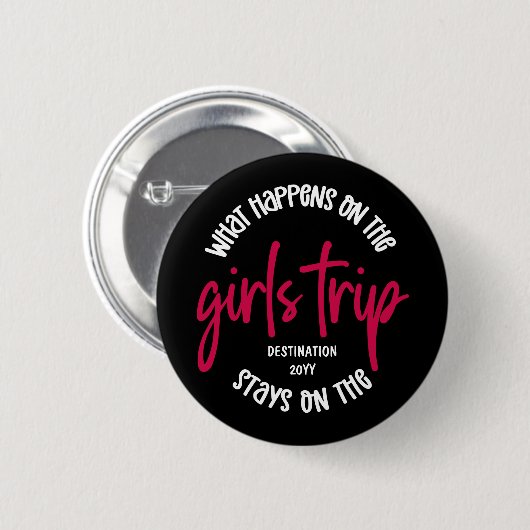 Wat gebeurt er op de GEFACHTE 'Girls Trip'? Ronde Button 5,7 Cm (Voorkant /achterkant)