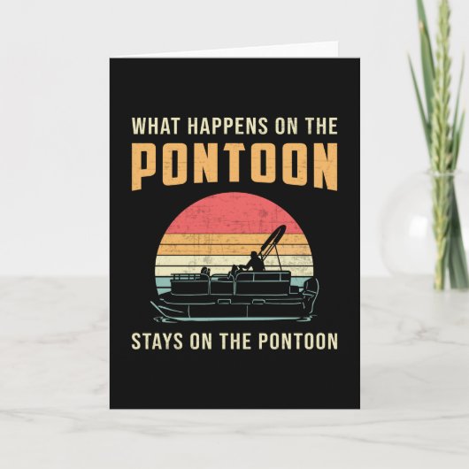 Wat gebeurt er op de pontonboot zeilboot kaart (Voorkant)