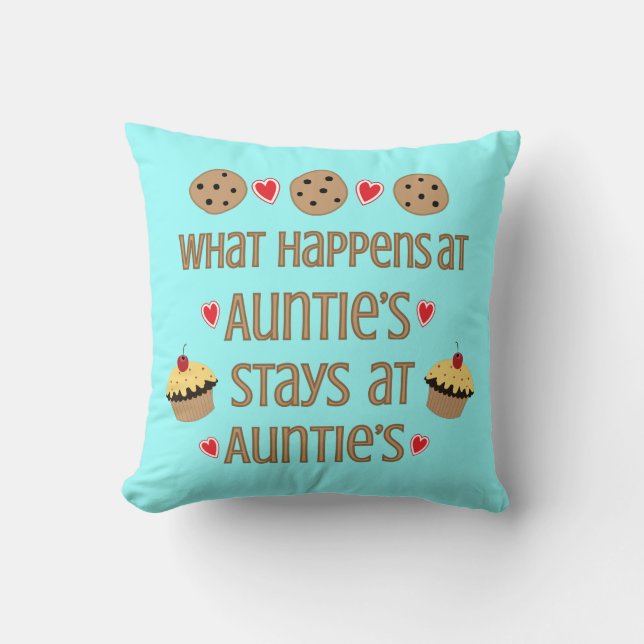 Wat gebeurt er op het Sierkussen van Auntie? (Voorkant)