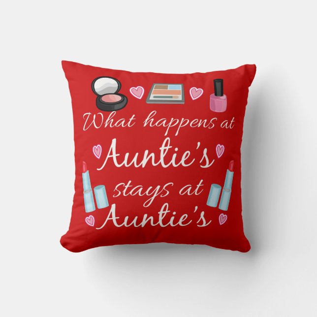 Wat gebeurt er op het Sierkussen van Auntie? (Voorkant)