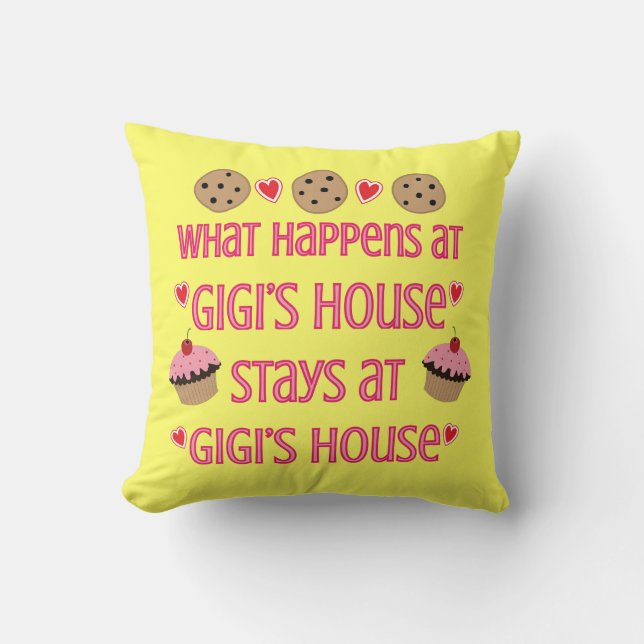 Wat gebeurt er op het Sierkussen van GiGi's House? (Voorkant)