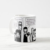 Wat gebeurt er op het vrijgezellenfeest? koffiemok (Voorkant links)