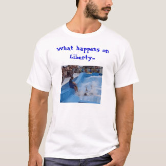 Wat gebeurt er op Liberty? (lichte versie) T-shirt