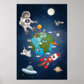 Wat gebeurt er rond de planeet? poster (Voorkant)