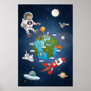 Wat gebeurt er rond de planeet? poster
