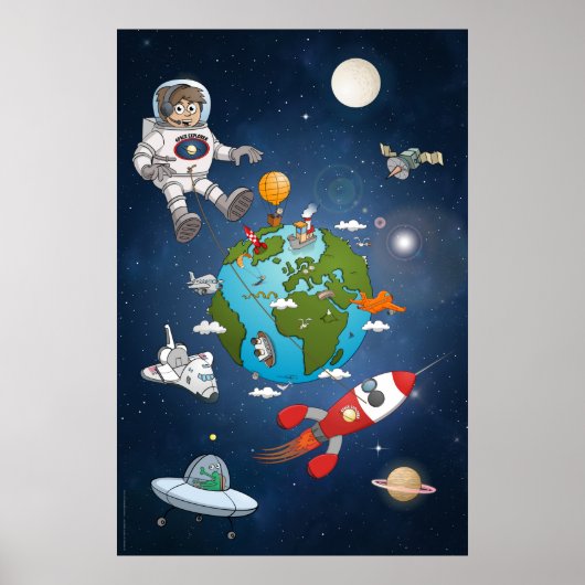 Wat gebeurt er rond de planeet? poster (Voorkant)