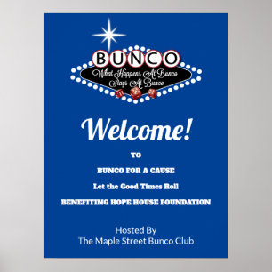 Wat Gebeurt Er Tijdens Een Bunco Fondsenwervingsac Poster