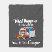 Wat Gebeurt In De Camper Persoonlijk Fleece Deken (Voorkant)