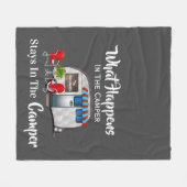 Wat Gebeurt In De Camper Persoonlijk Fleece Deken (Voorkant (Horizontaal))