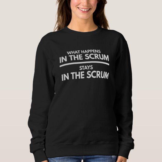 Wat gebeurt in de Scrum Funny Rugby Player Trui (Voorkant)