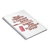 Wat gebeurt in Kritieke Groep Snarky Auteur Notitieboek (Rechterzijde)