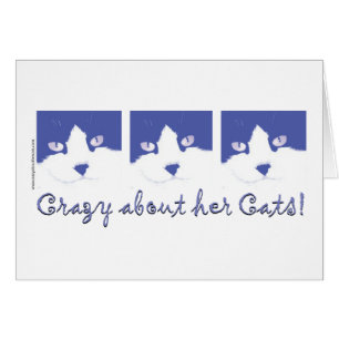 Wat gek op haar katten.