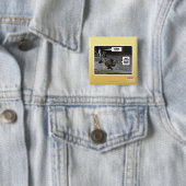 Wat, George? Vierkante Button 5,1 Cm (In situ)