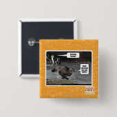 Wat, George? Vierkante Button 5,1 Cm (Voorkant /achterkant)