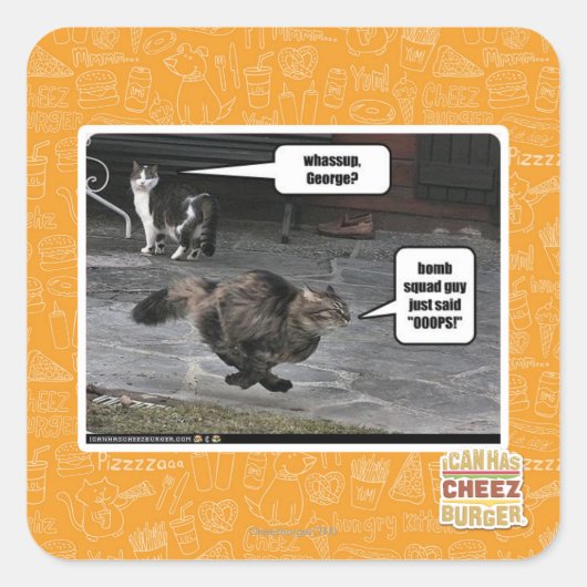 Wat, George? Vierkante Sticker (Voorkant)