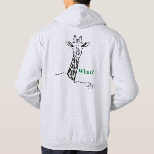 Wat? Giraffe hoodie (Achterkant)