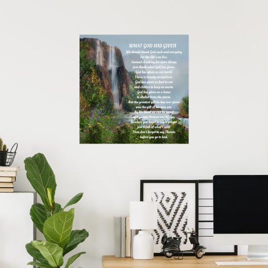 Wat God de poëzie poster heeft gegeven (Thuiskantoor)