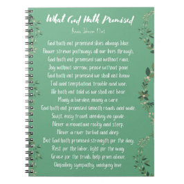 Wat God Hath beloofde (lichtgroen) Notitieboek