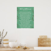 Wat God Hath beloofde (lichtgroen) Poster (Keuken)