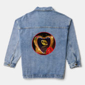 Wat God heeft samengesteld bruiloft blauwe jean ja Denim Jacket (Achterkant)