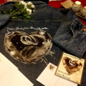 "Wat God heeft samengesteld" bruiloft denim jas Denim Jacket