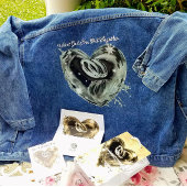 "Wat God heeft samengesteld" bruiloft denim jas Jacket