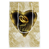 Wat God heeft Samengesteld Bruiloft (Goud) Medium Cadeauzakje (Achterkant)