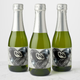 Wat God heeft samengesteld bruiloft Sparkling Wijnetiket