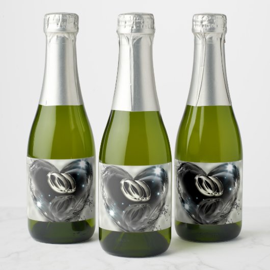 Wat God heeft samengesteld bruiloft Sparkling Wijnetiket (Flessen)