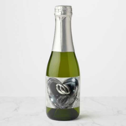 Wat God heeft samengesteld bruiloft Sparkling Wijnetiket (Voorkant)