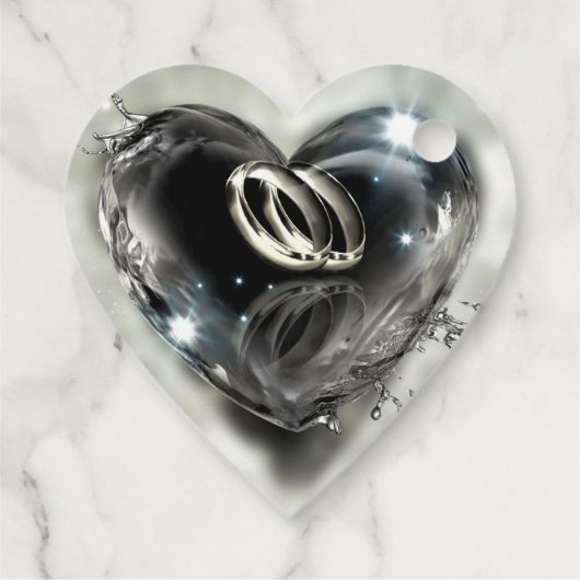 Wat God heeft samengesteld bruiloft (zilver) Bedankjes Labels (Achterkant)