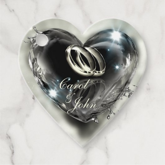 Wat God heeft samengesteld bruiloft (zilver) Bedankjes Labels (Voorkant)