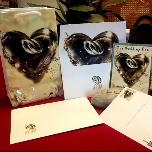 Wat God heeft Samengesteld Bruiloft (Zilver) Folie Uitnodiging Briefkaart