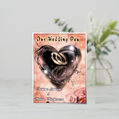 Wat God heeft Samengesteld Bruiloft (Zilver) Folie Uitnodiging Briefkaart (Staand Voorkant)