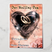 Wat God heeft Samengesteld Bruiloft (Zilver) Folie Uitnodiging Briefkaart (Voorkant)