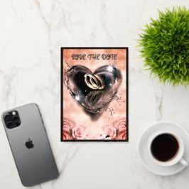 Wat God heeft samengesteld Pink Save the Date Folie Wenskaart