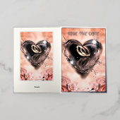 Wat God heeft samengesteld Pink Save the Date Folie Wenskaart (Buiten Laag)